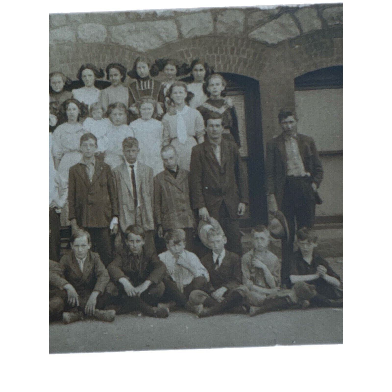 Antique RPPC Postcard Ephemera Early 1900s Portraits School Children Teachers