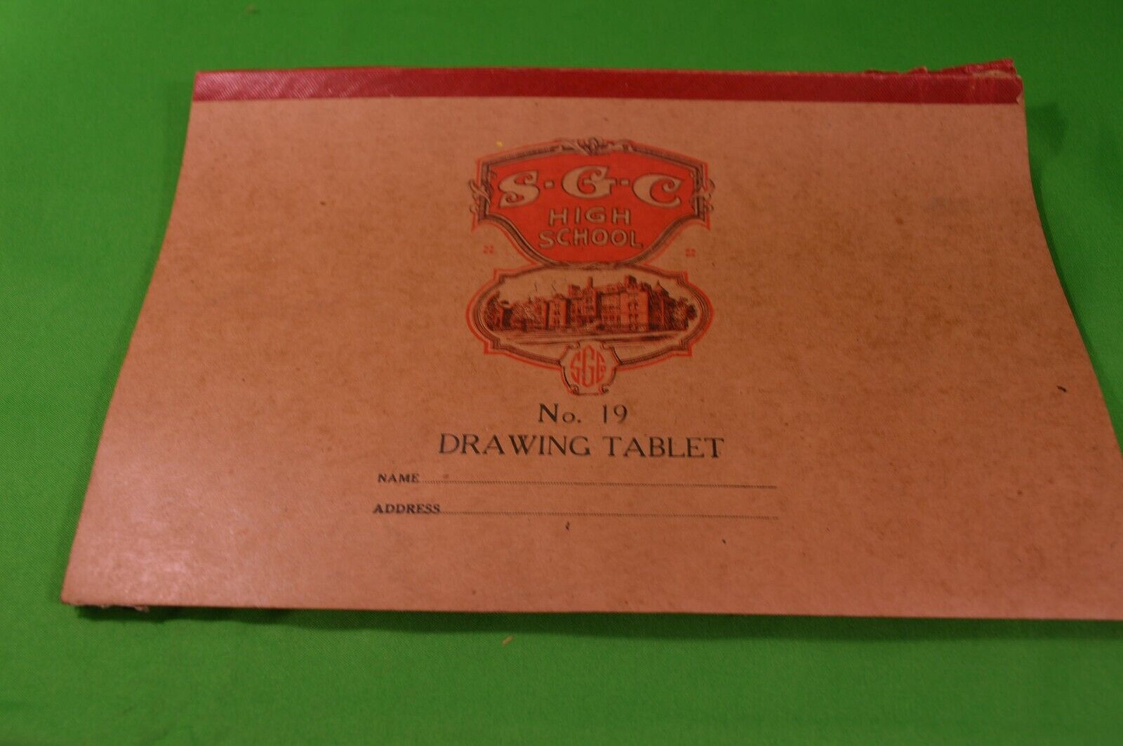 Vintage Early 1900s Ephemera S.G.C High School Drawing Tablet No. 19, 6 x 9"