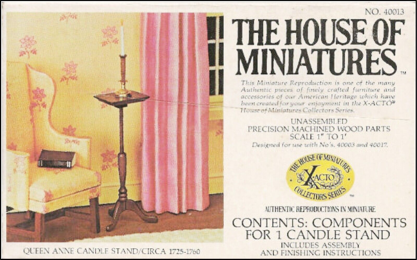 1:12 scale House of Miniatures Queen Anne Candle Stand 1700's NEW in sealed box