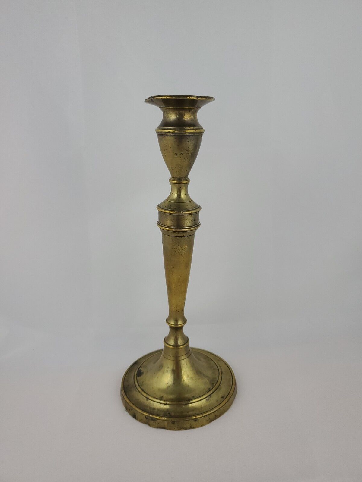 Antique 10+"  Brass Push Up Candlestick 1700's