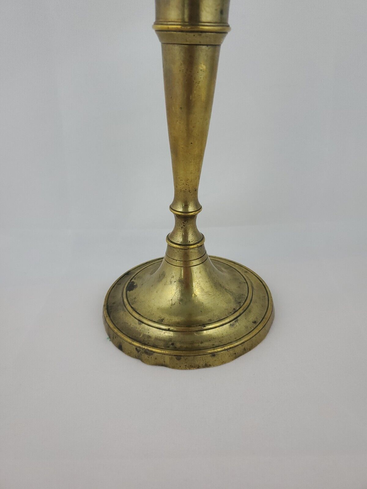 Antique 10+"  Brass Push Up Candlestick 1700's