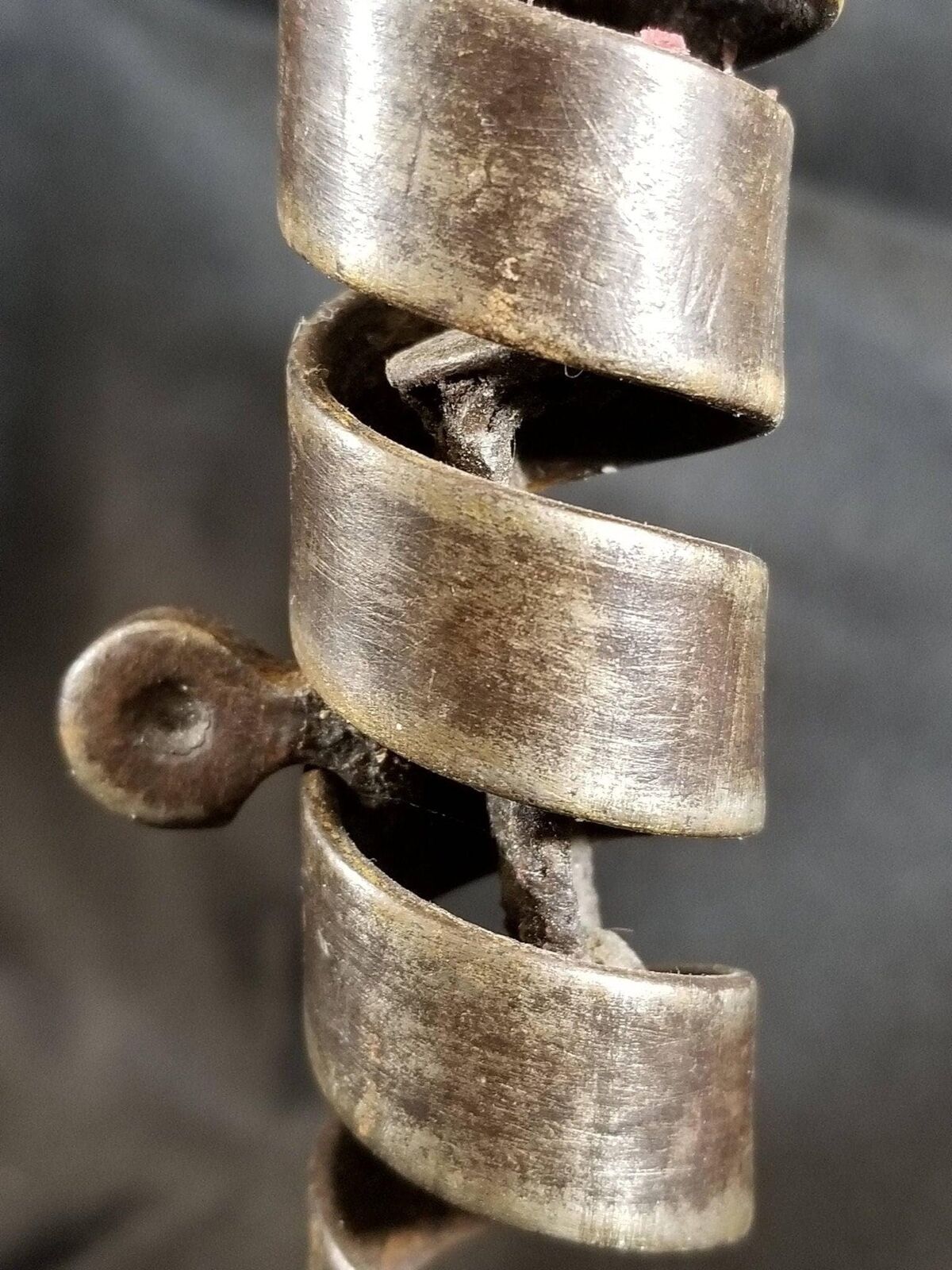 18th Century Spiraled Iron Candlestick with Impressed Makers Mark