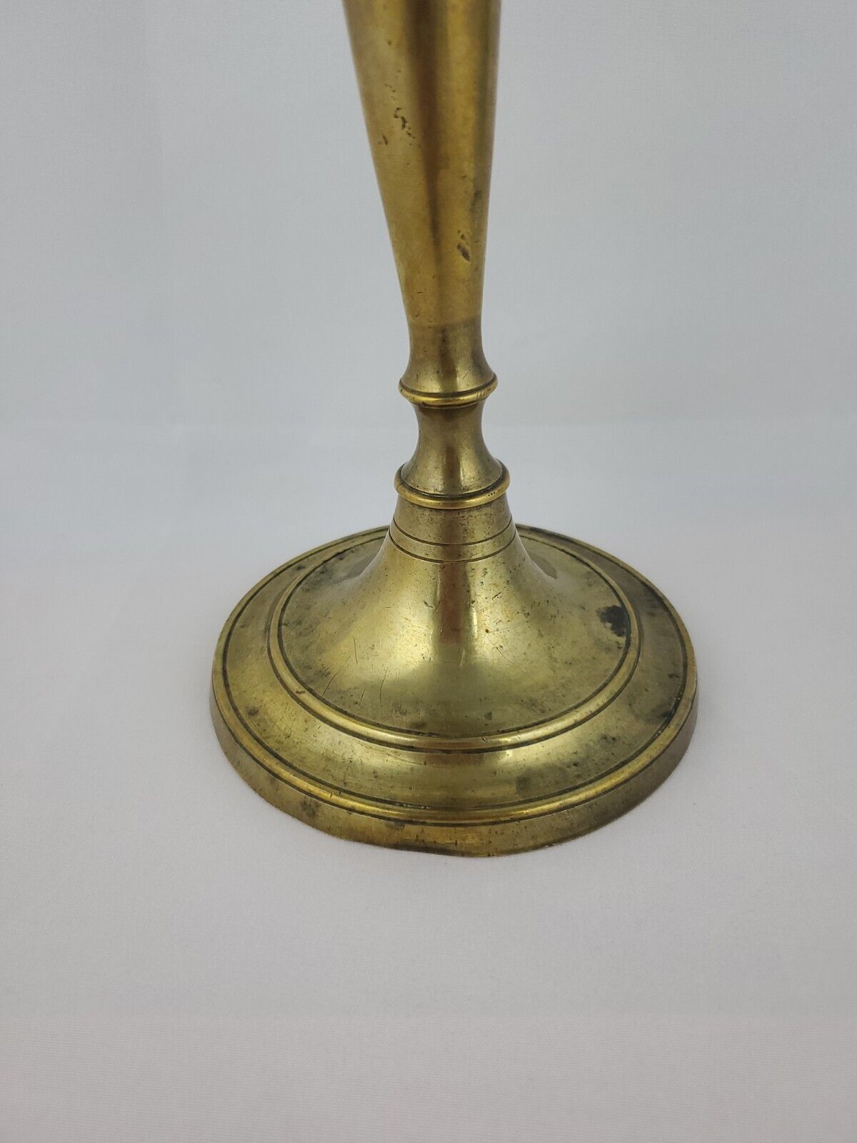 Antique 10+"  Brass Push Up Candlestick 1700's