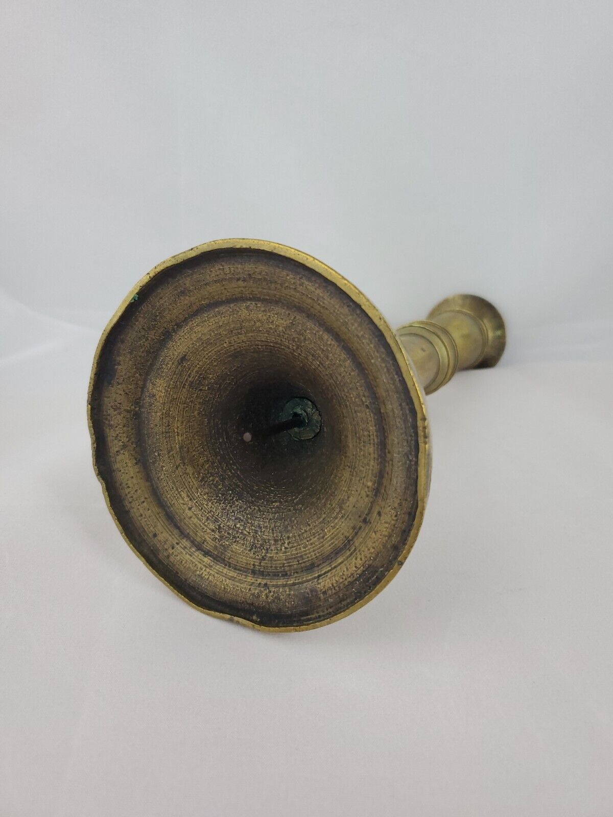 Antique 10+"  Brass Push Up Candlestick 1700's