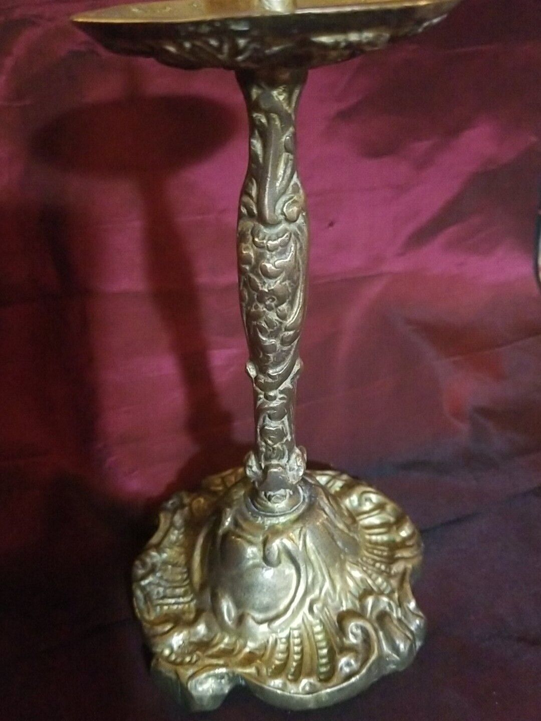 Antique Pricket Candlestick Brass 9" 1700's