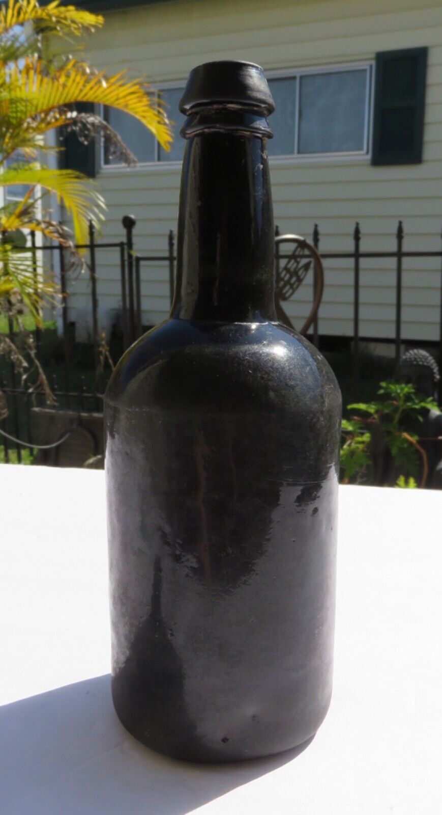 1800’s 8.75” Whiskey/Beer Bottle with Applied Lip