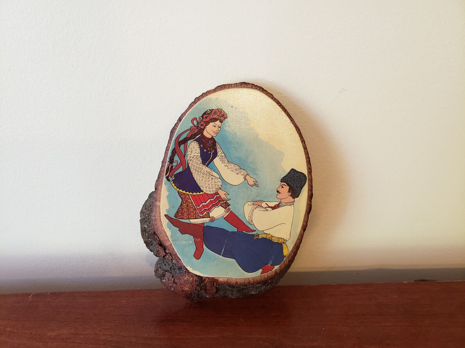 Vintage Yaroslava Surmach Mills Ukrainian Folk Dance from Poltava Wood Slab 1976