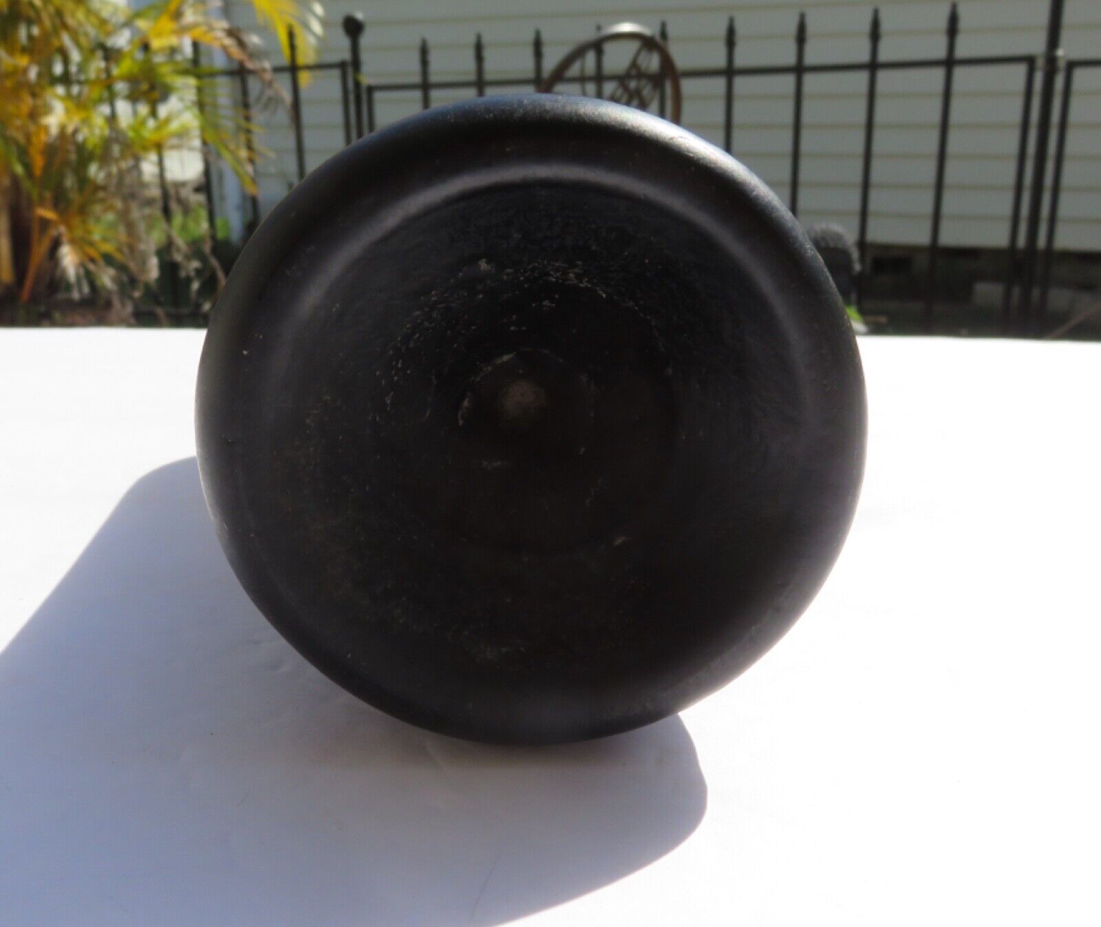 1800’s Dark Olive Green, 3 Seam, Applied Lip, 1.5” deep Bottom, 11.75” Bottle