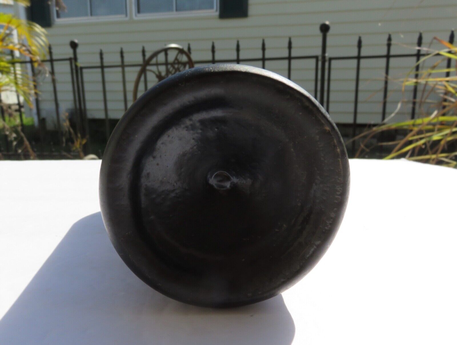 1800’s Dark Olive Green, 3 Seam, Applied Lip, 1.5” deep Bottom, 11” Bottle