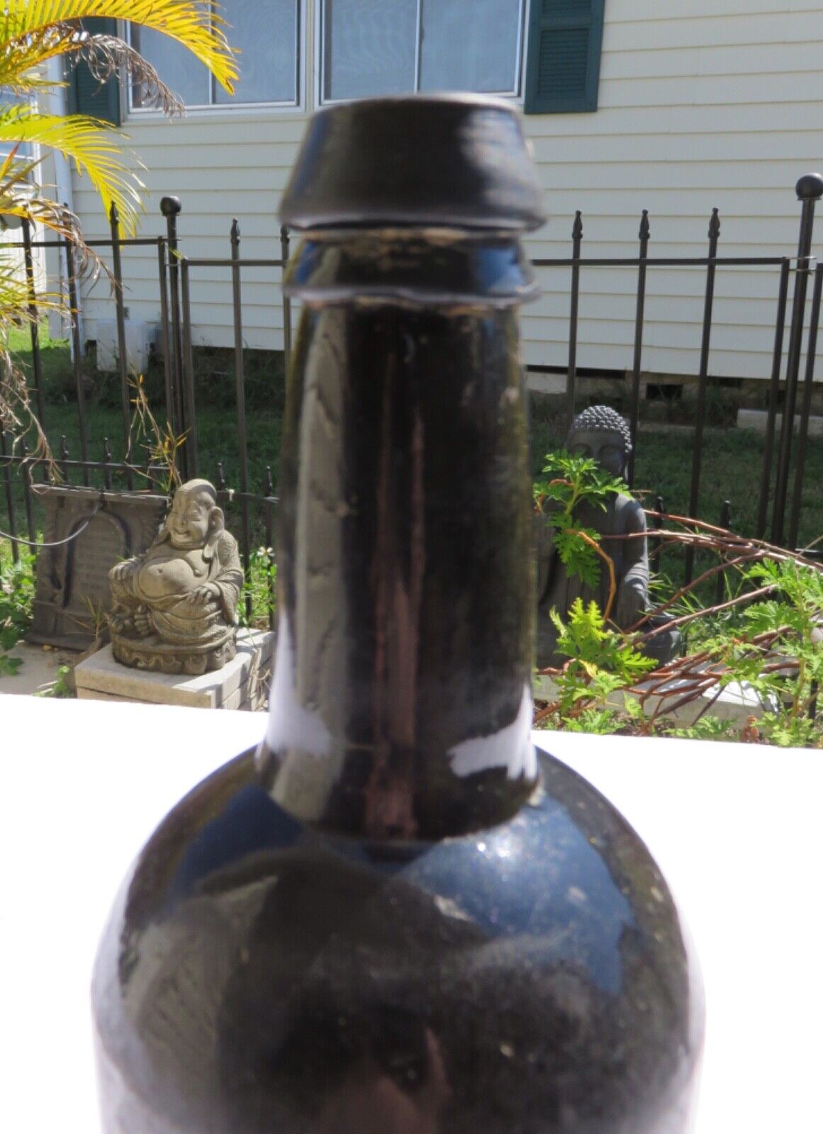 1800’s 8.75” Whiskey/Beer Bottle with Applied Lip