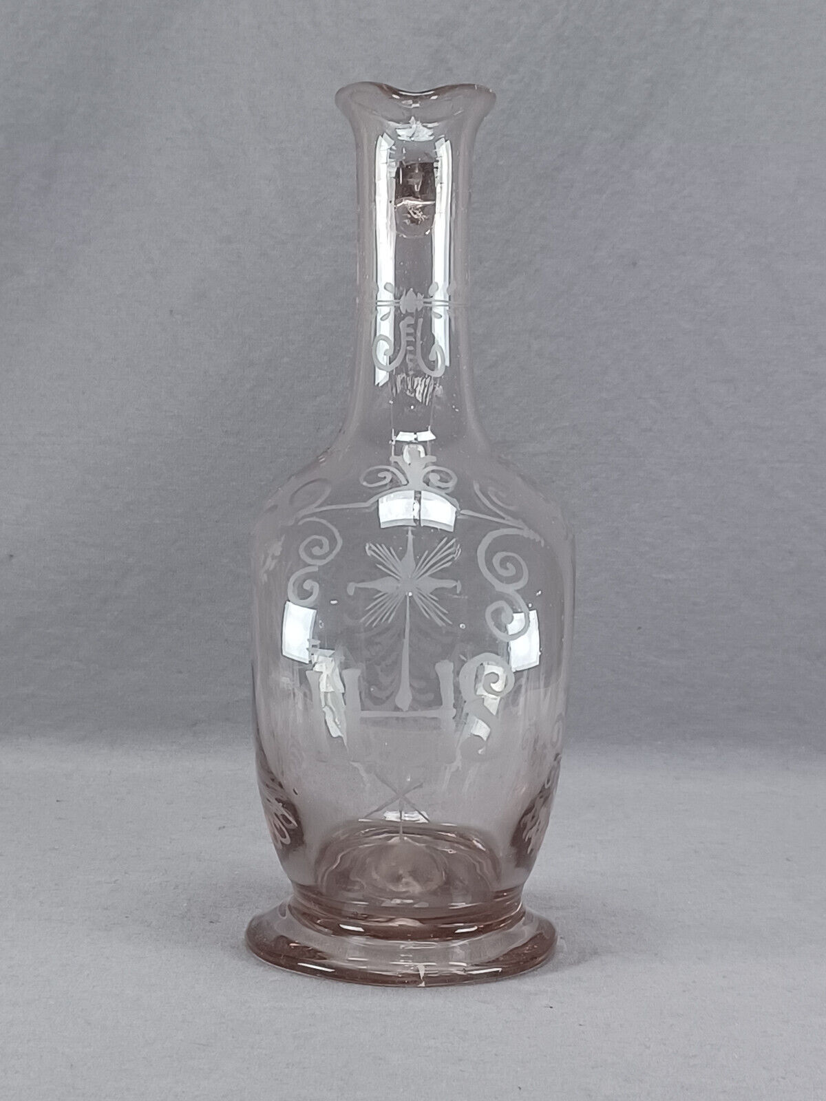 German Engraved Leaping Stag & Monogram IHS Large Claret Jug Ewer Circa 1765