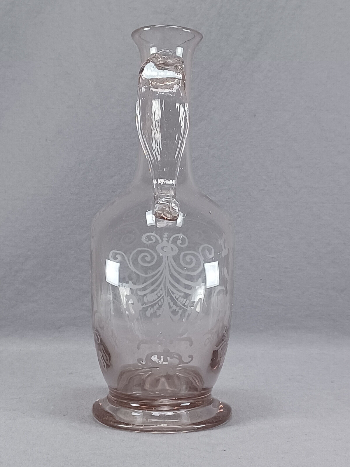 German Engraved Leaping Stag & Monogram IHS Large Claret Jug Ewer Circa 1765