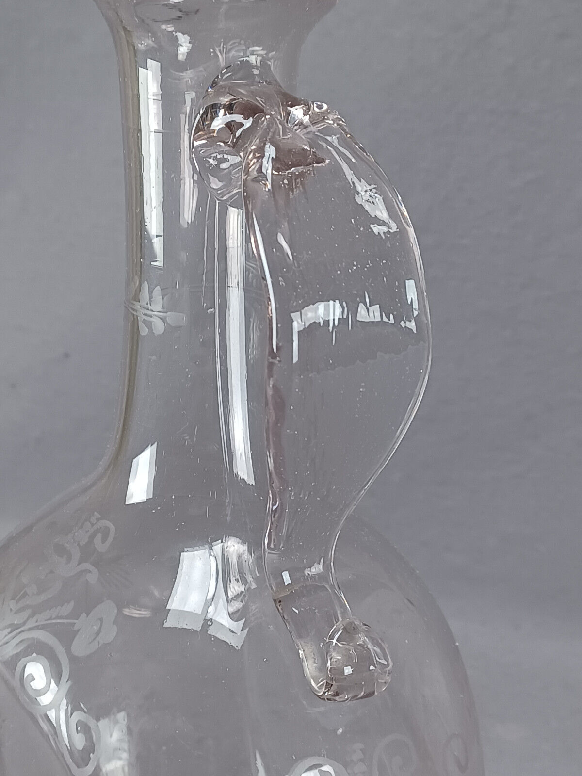 German Engraved Leaping Stag & Monogram IHS Large Claret Jug Ewer Circa 1765