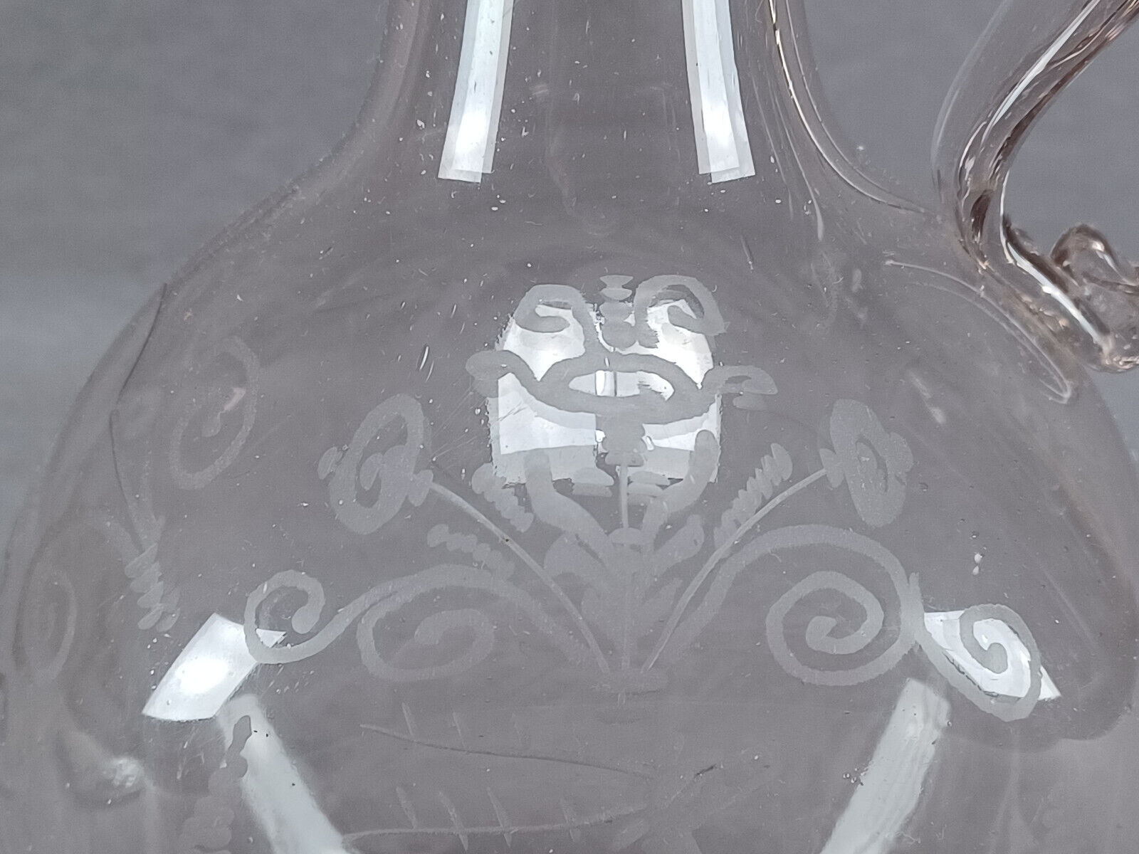 German Engraved Leaping Stag & Monogram IHS Large Claret Jug Ewer Circa 1765
