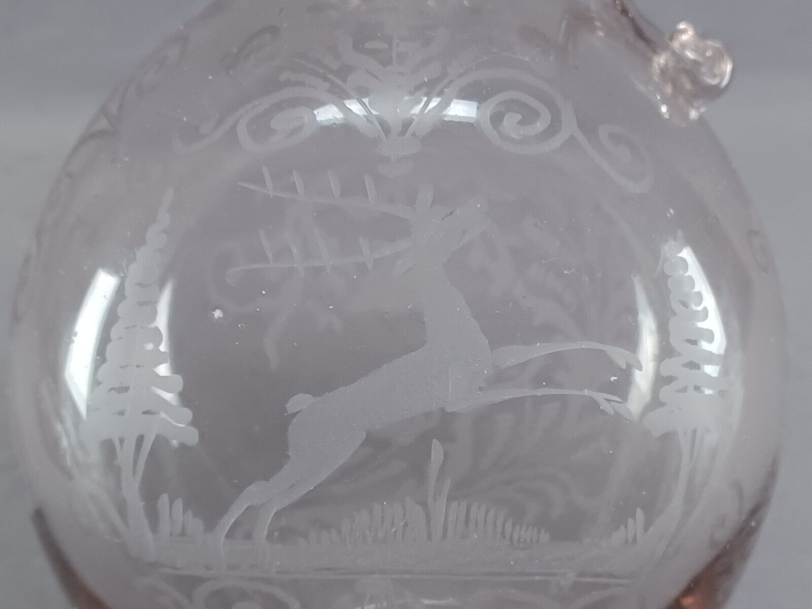 German Engraved Leaping Stag & Monogram IHS Large Claret Jug Ewer Circa 1765