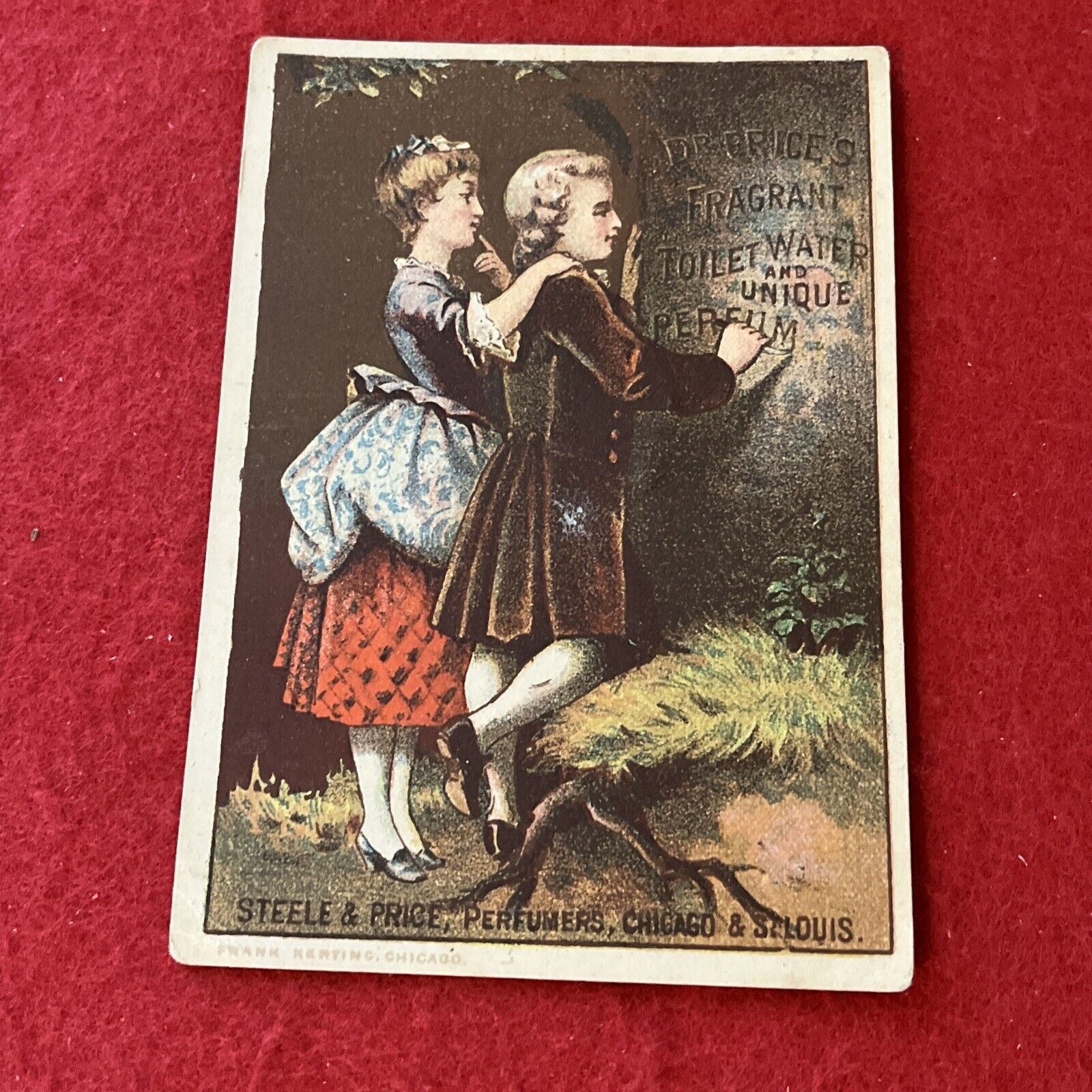 1800s Era STEELE & PRICE PERFUMERS Victorian Era Trade Card “Toilet Water” G Con