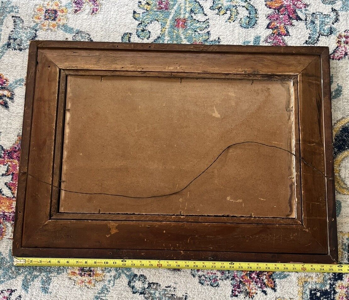 Late 1800s Flame Mahogany Vanity Wall Mirror