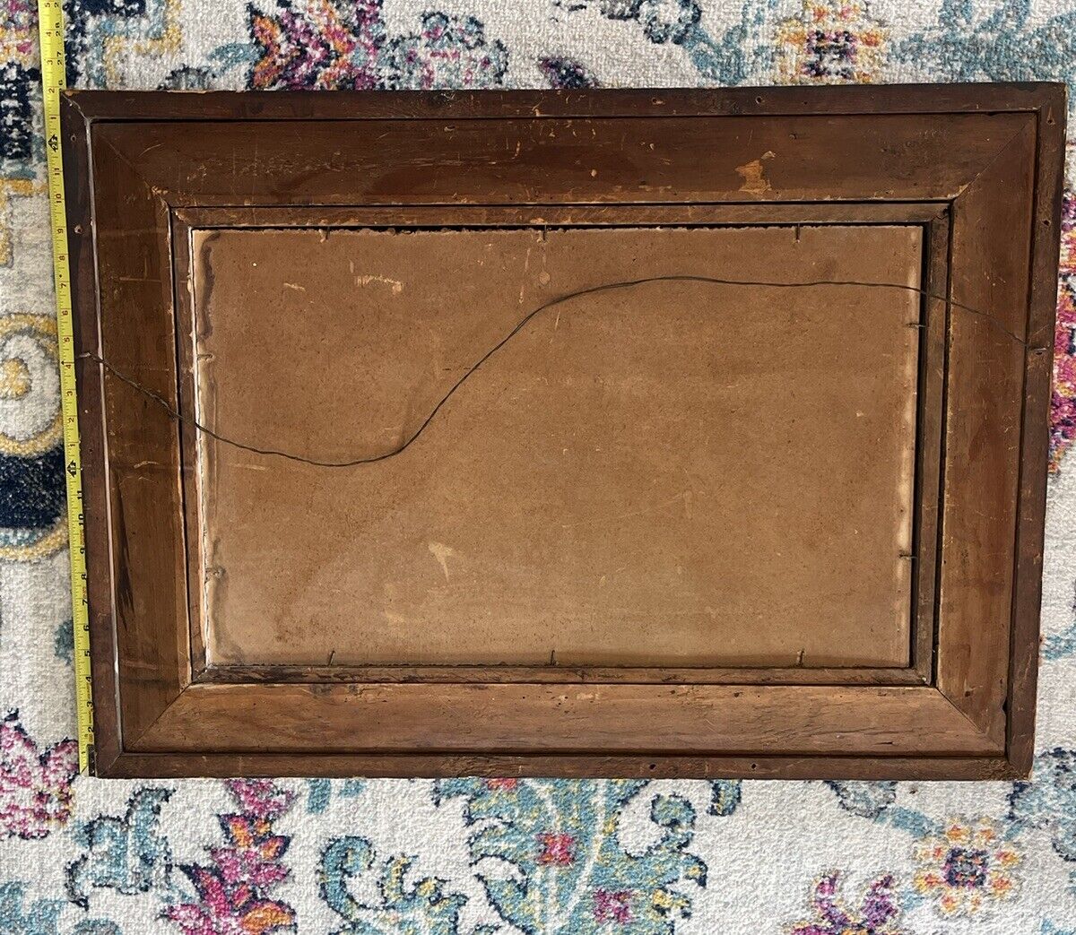 Late 1800s Flame Mahogany Vanity Wall Mirror