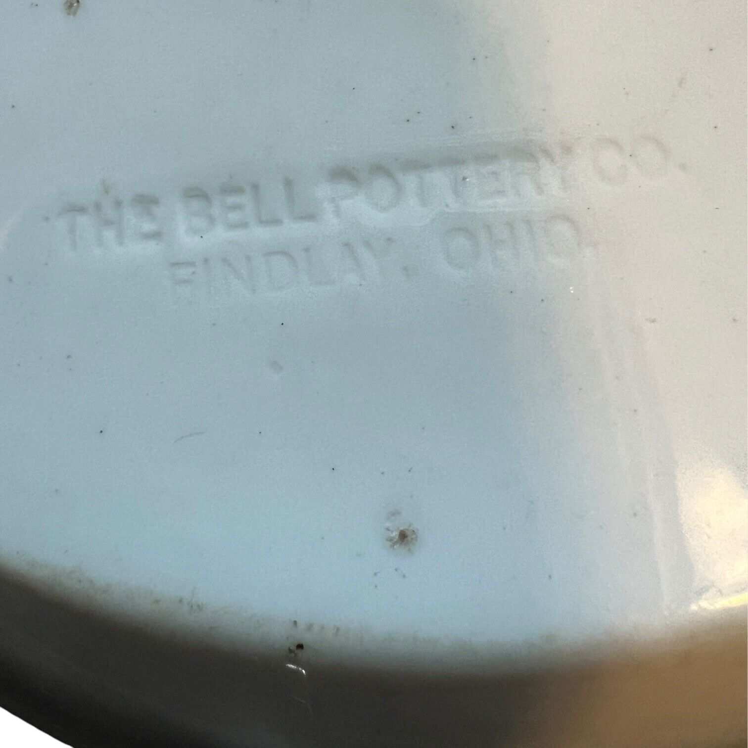 Antique Late 1800s White Ironstone 5" Oval Soap Dish Bell Pottery Findlay Ohio