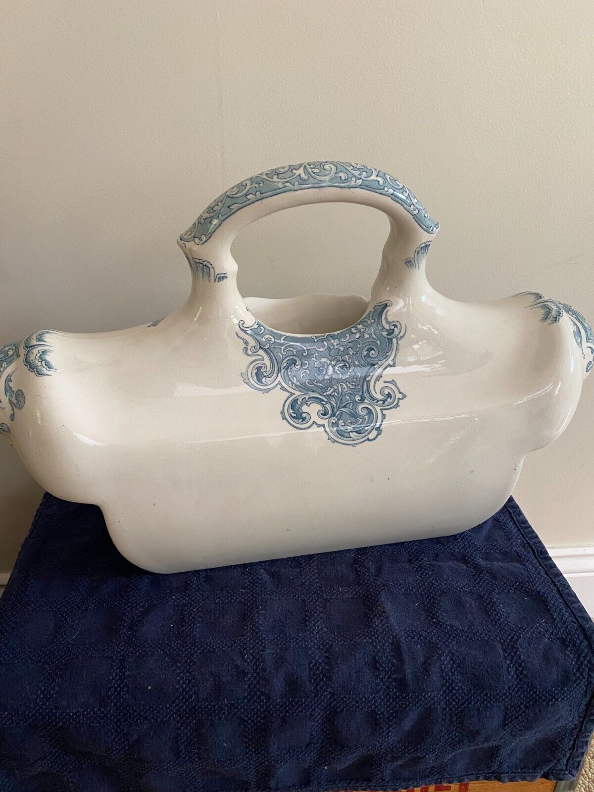 DOULTON BURSLEM 2 Piece English Pottery ROYLES PATENT TOILET AQUARIUS RARE 1800s