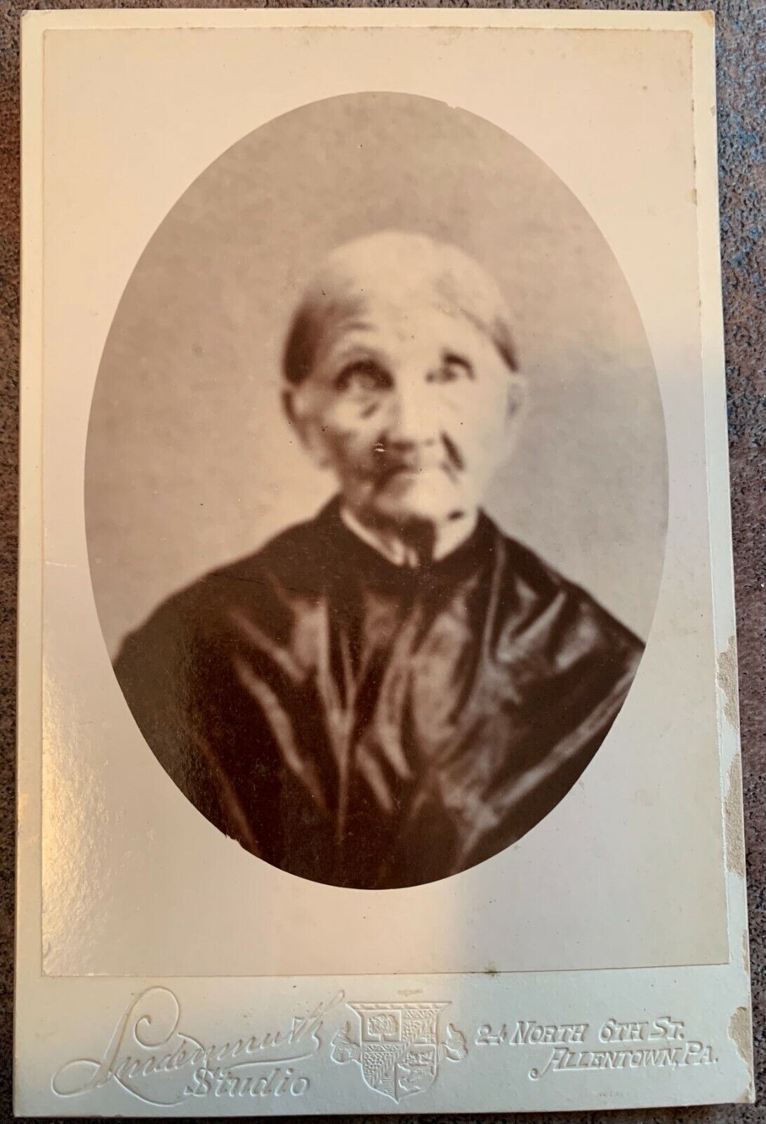1860s Cabinet Card Photo of Woman Born 1700s