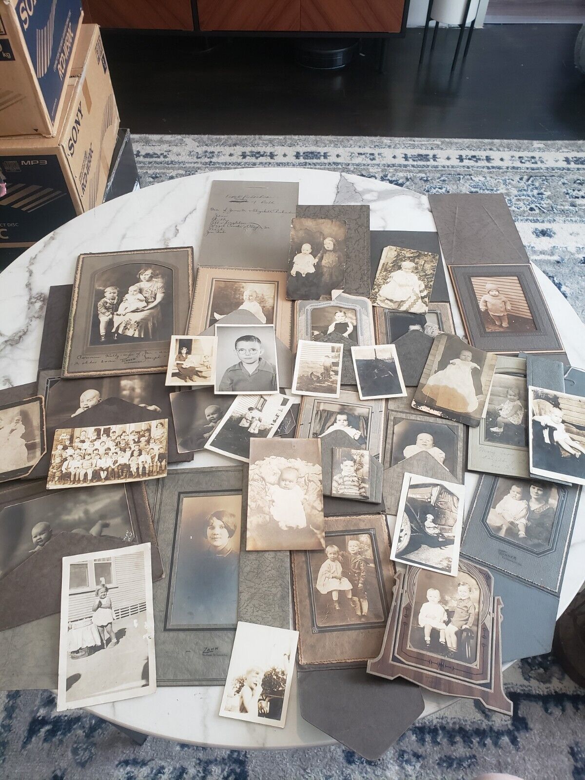 Late 1800s-early 1900s Children & Infant Cabinet Cards