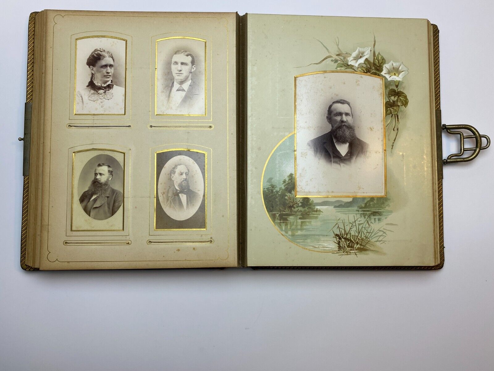 Victorian Family Photo Album with 76 Antique Photos