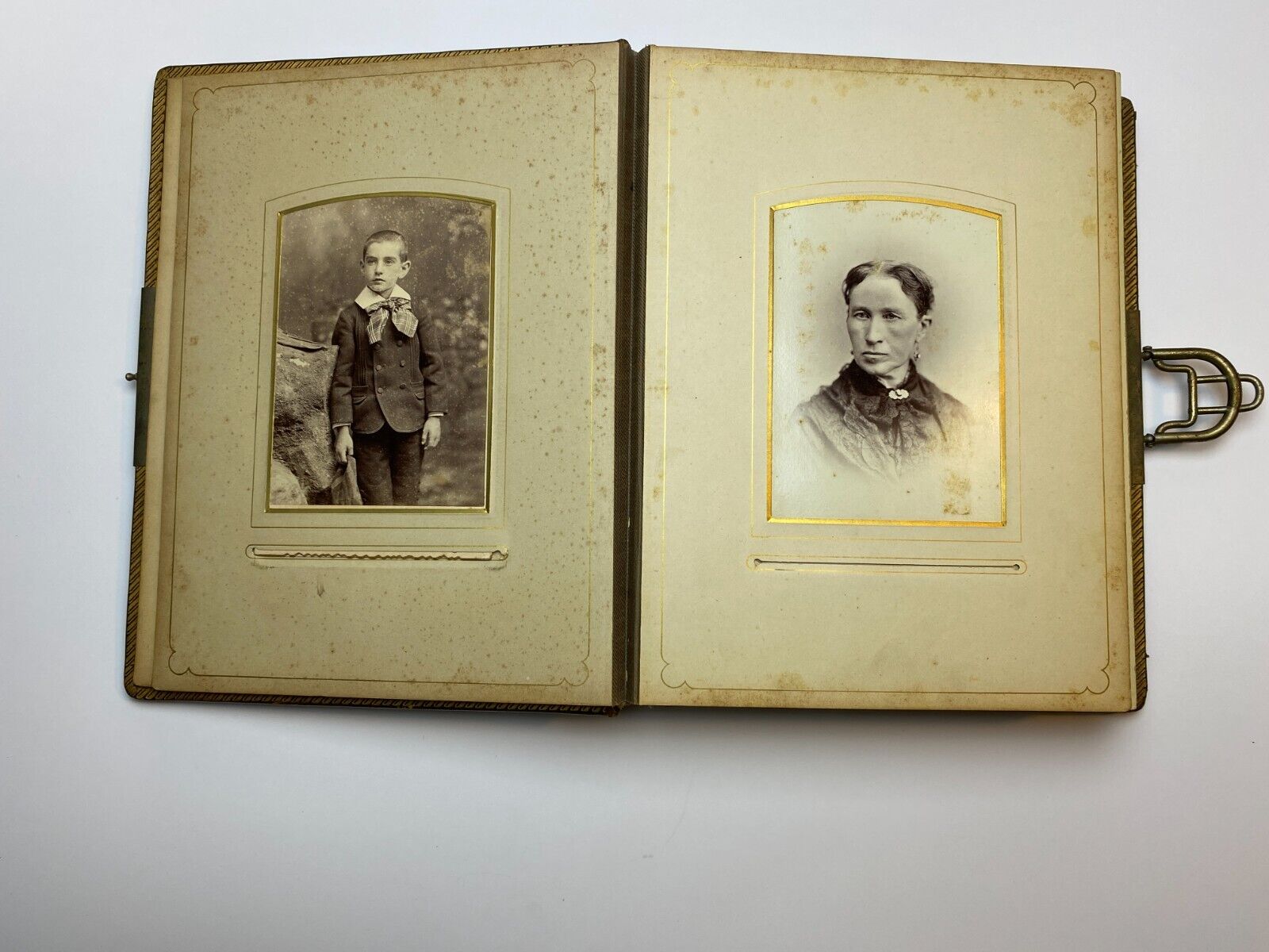 Victorian Family Photo Album with 76 Antique Photos