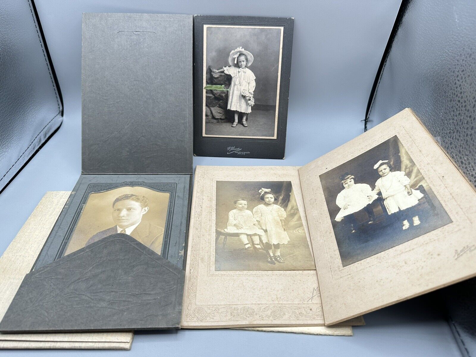 Assorted Antique Cabinet Cards from Late 1800s to 1970s