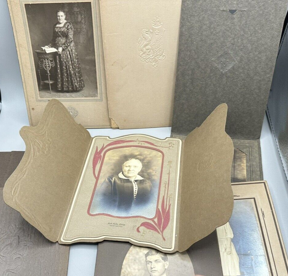 Assorted Antique Cabinet Cards from Late 1800s to 1970s
