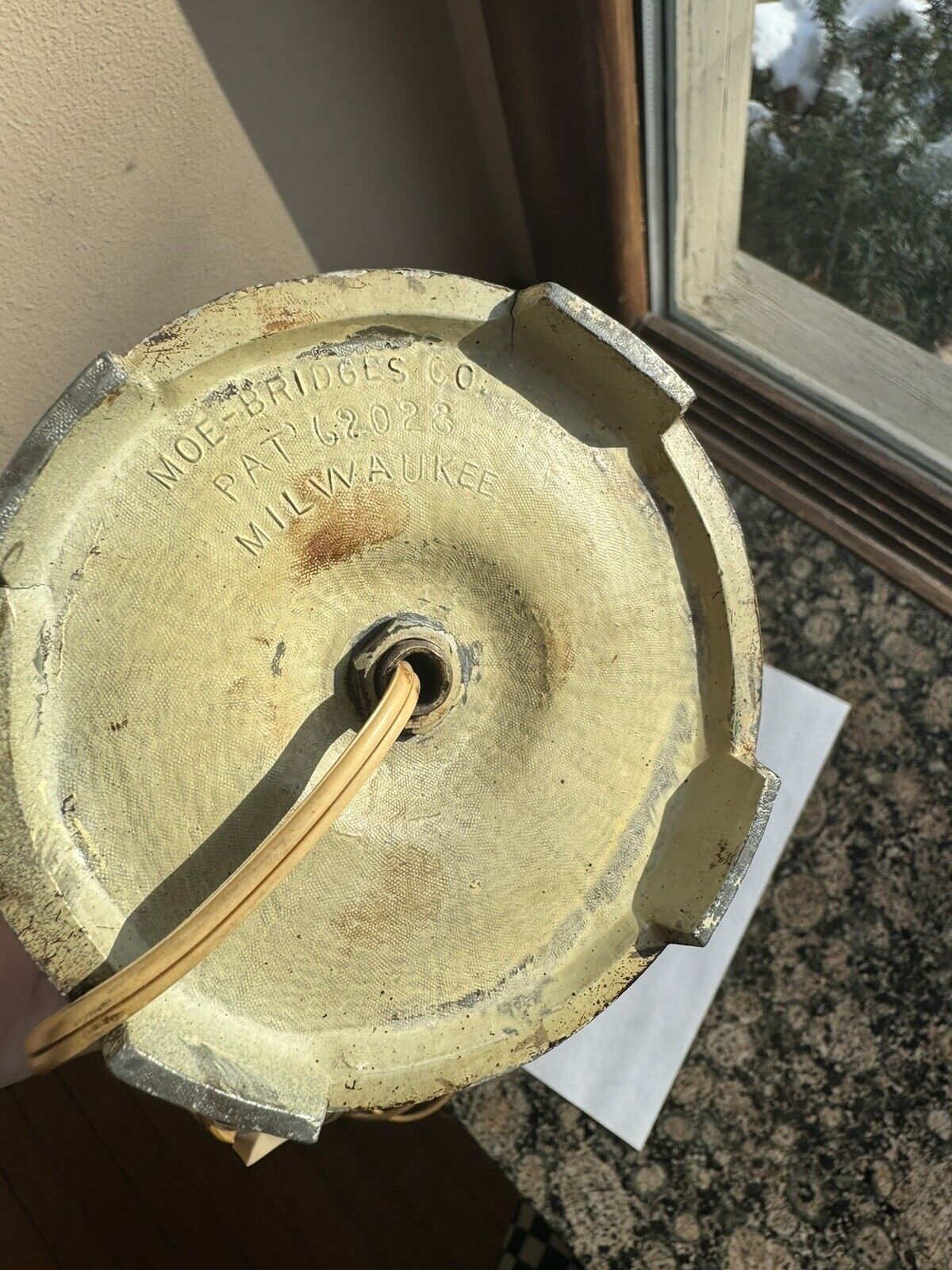 Vintage Antique Moe Bridges Table Lamp , 12" Tall  Working condition/as found 