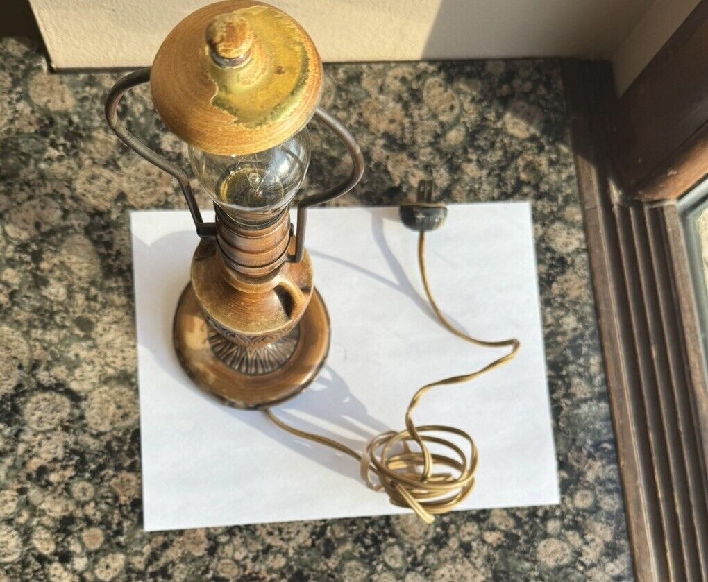 Vintage Antique Moe Bridges Table Lamp , 12" Tall  Working condition/as found 