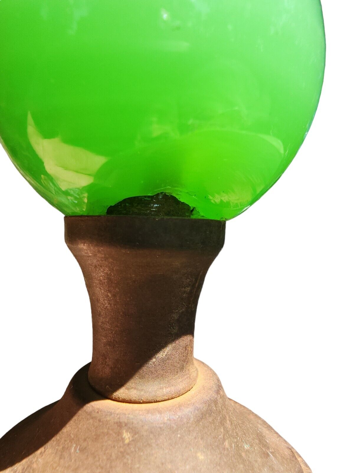 🔥Rare🔥Early 1900s Jadeite & Canary  Yellow Uranium Standing Floor Lamp *READ*