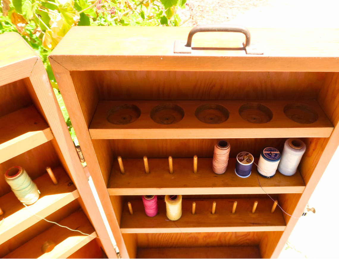 Californian Arts & Crafts Oak Sewing Cabinet - 1920s
