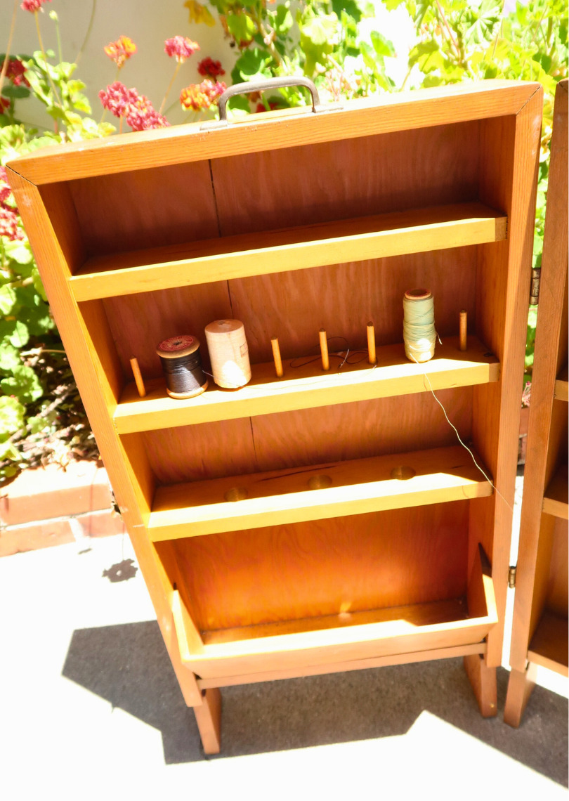 Californian Arts & Crafts Oak Sewing Cabinet - 1920s