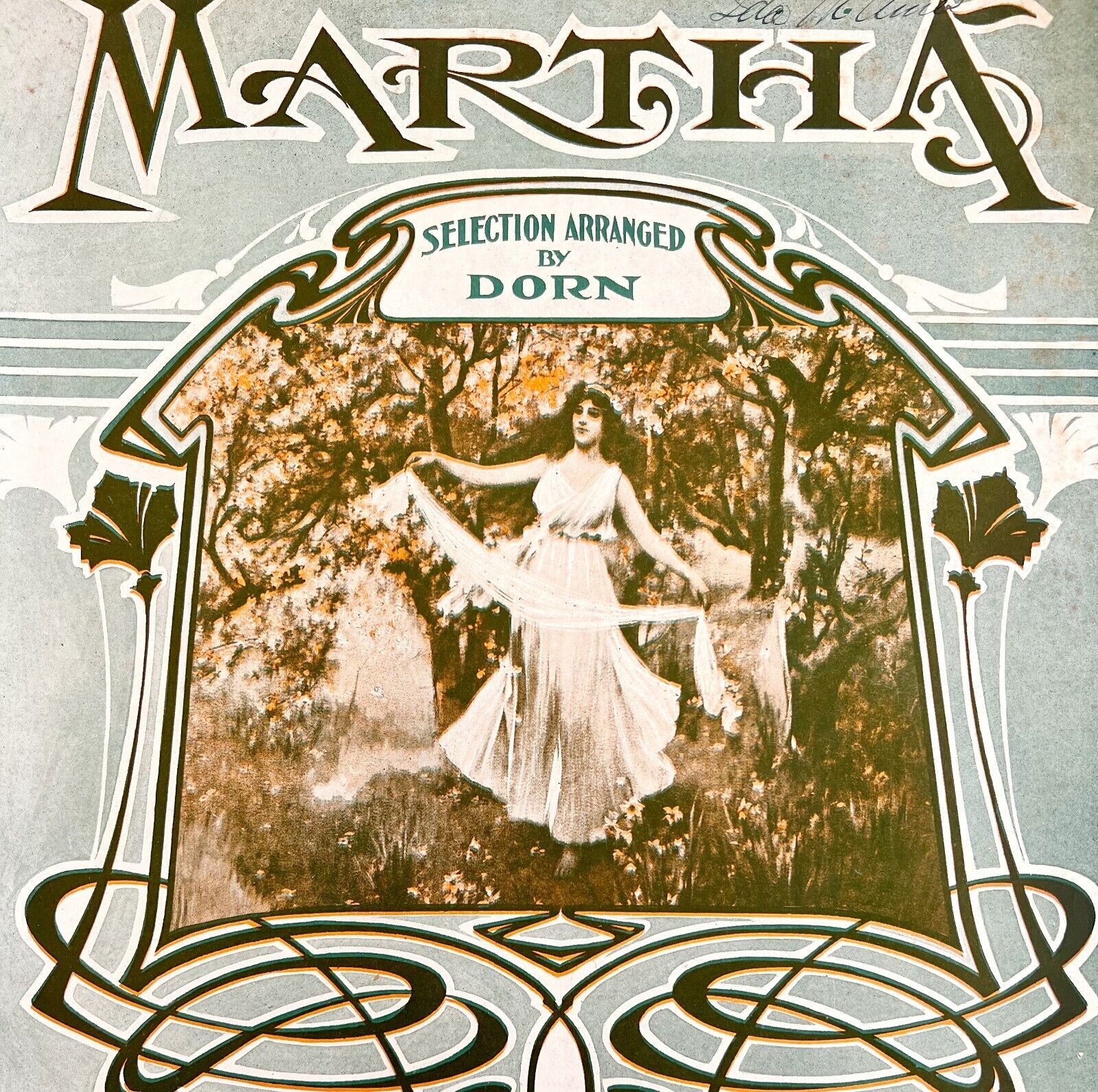 Martha Fantasie Facile Sheet Music 1900s Dorn Classical Piano Ephemera DWBB5