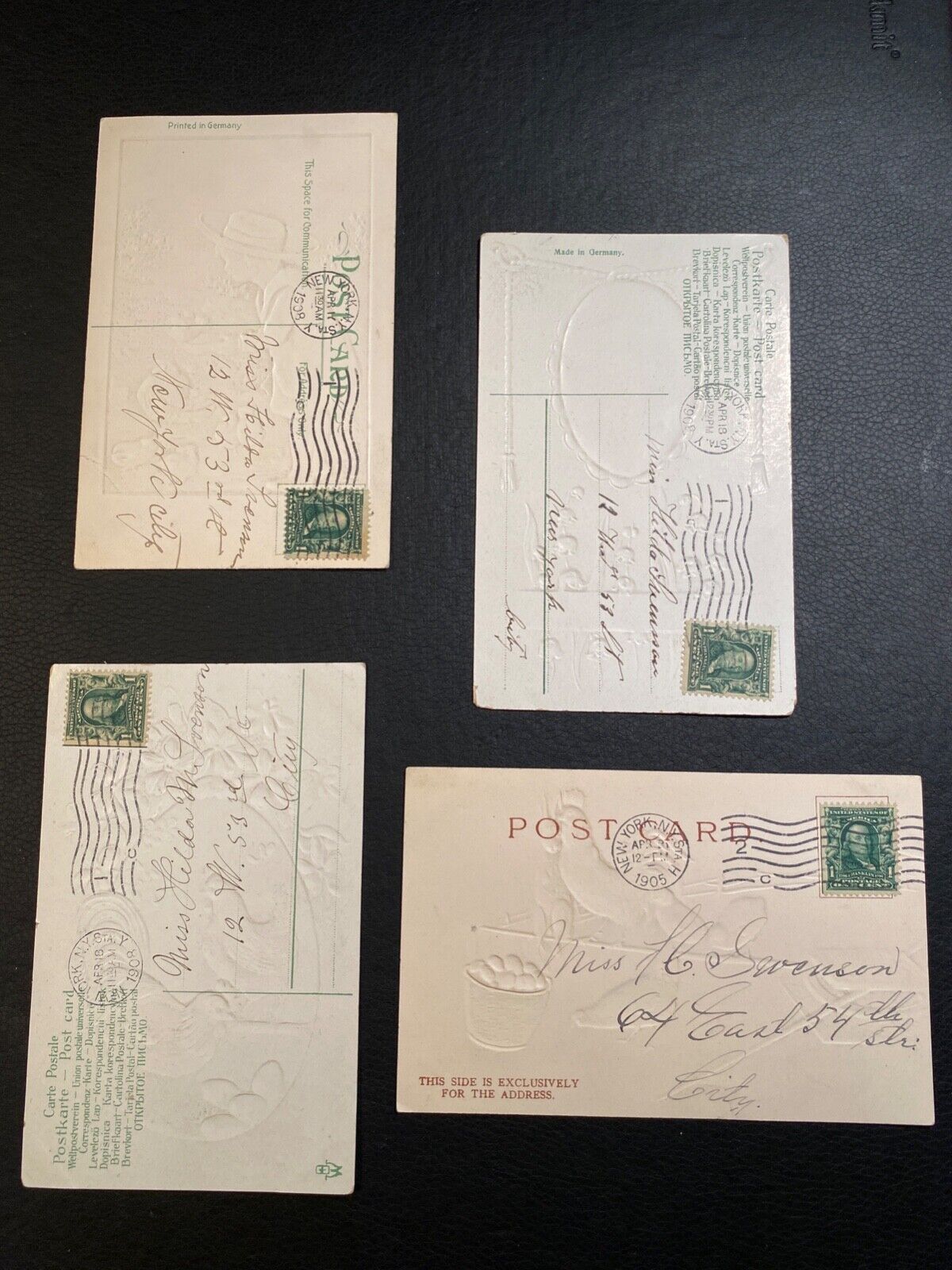 Lot of Early 1900's Embossed Easter Greeting Postcards Ephemera
