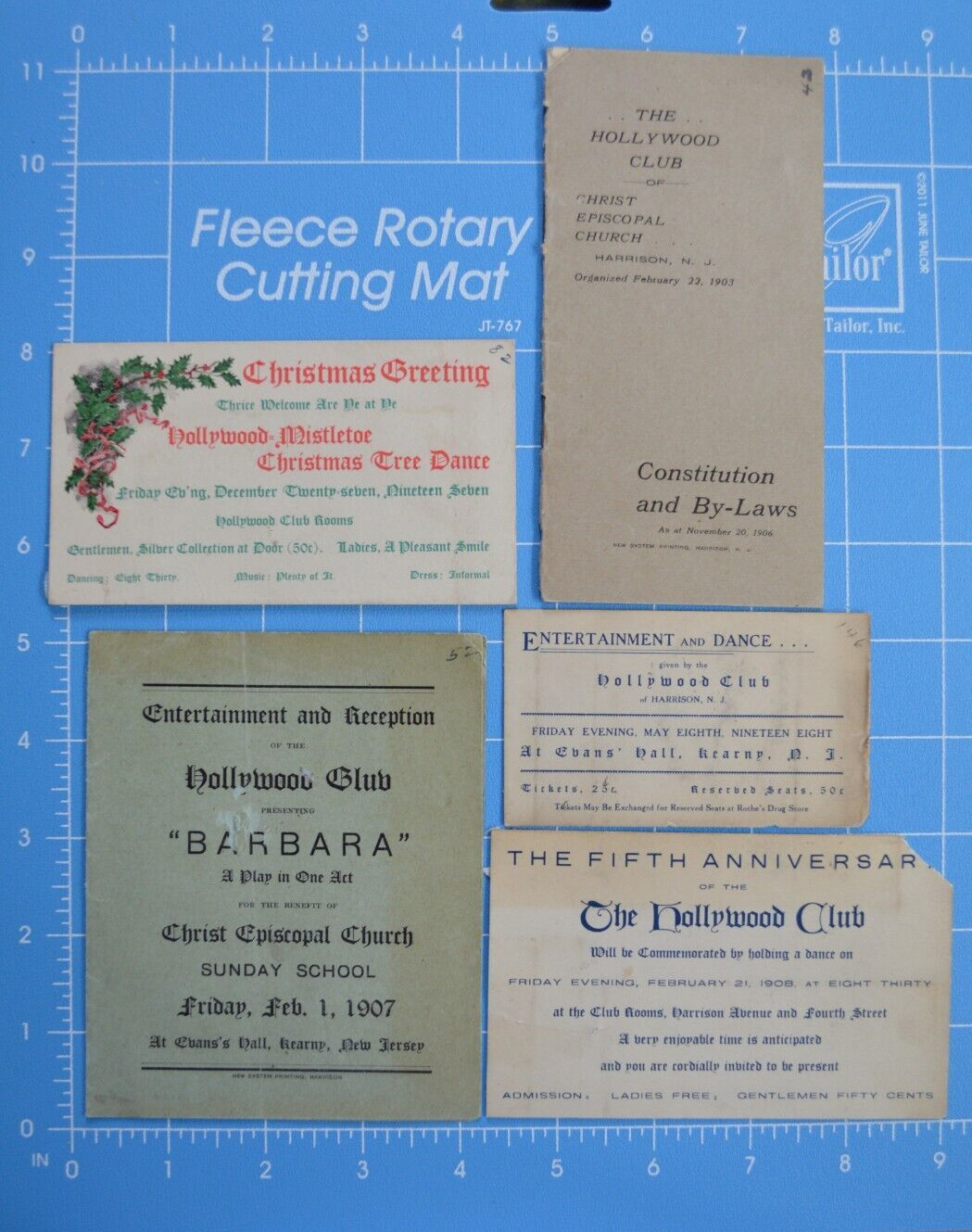 1900s Hollywood Club of Harrison NJ Ephemera Lot