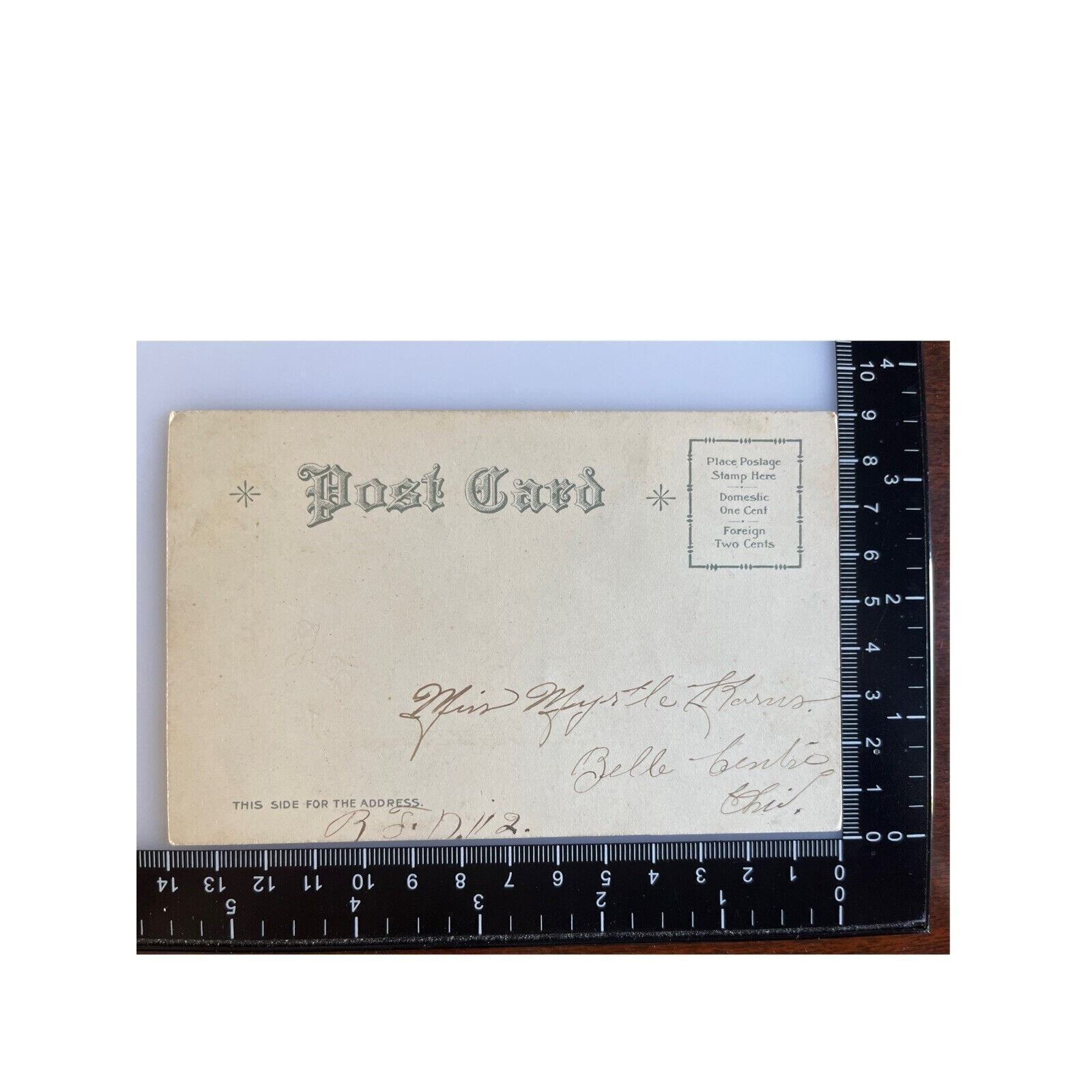 Antique Early 1900s Ephemera Litho Postcard Happy Eastertide Religious Easter