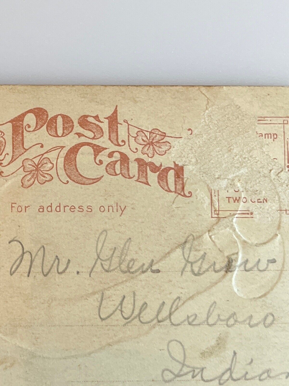 Antique Early 1900s Ephemera Valentine Postcard Humorous Dutch Boy Wooden Shoes