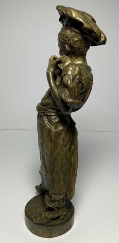 Bronze Boy Chef Sculpture Figurine by A. PANDIANI