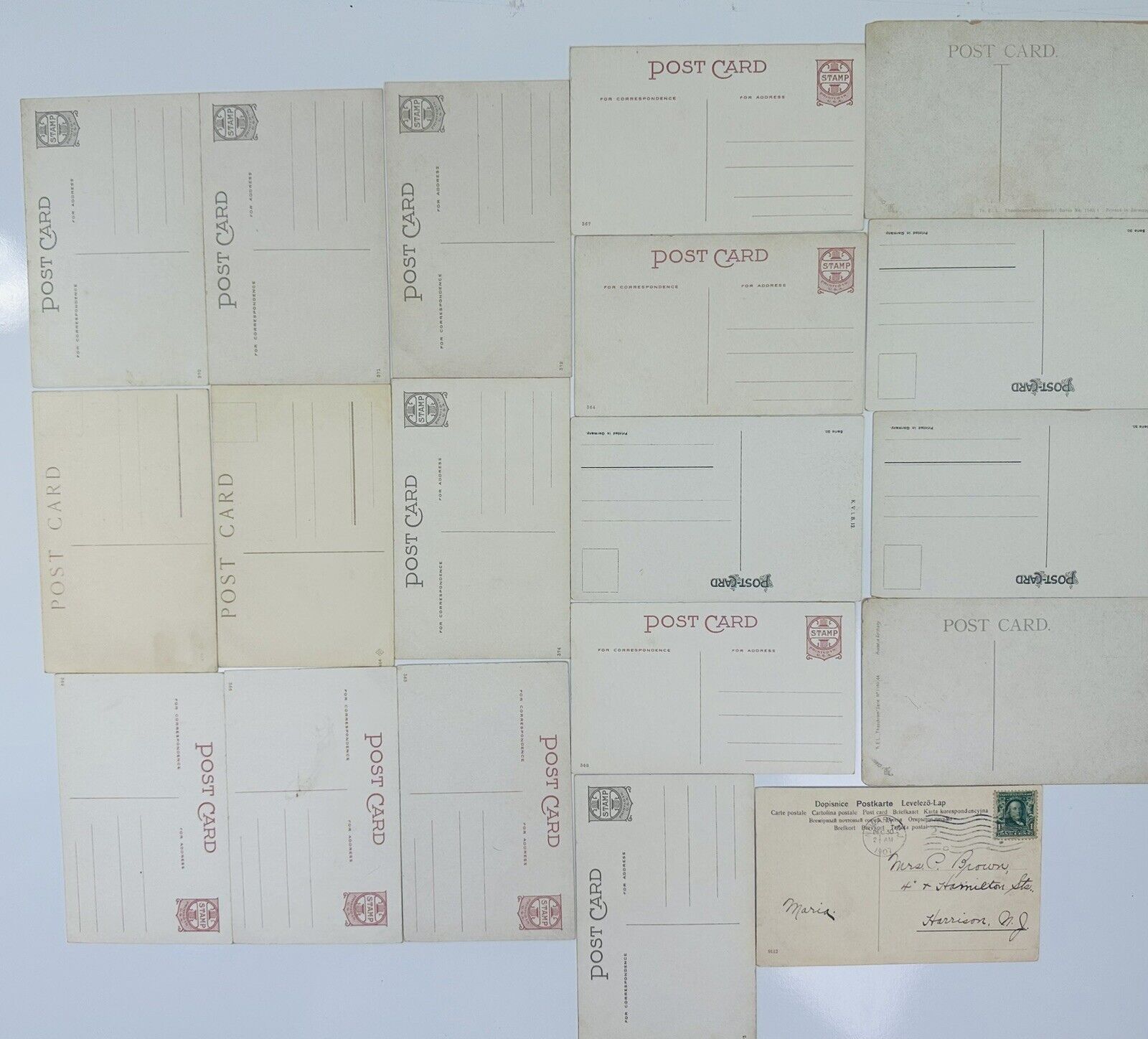 LOVE Theme early 1900's Antique Postcards - Lot of 19 Crafts Ephemera Paper