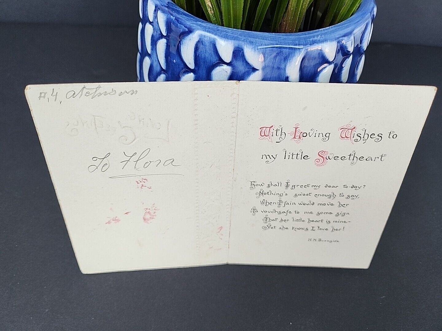 EARLY 1900'S GREETING CARD, TUCK & SONS "LOVING GREETINGS", RARE EPHEMERA