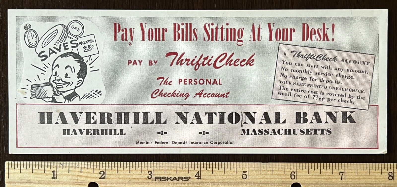 EARLY 1900's HAVERHILL NATIONAL BANK MASSACHUSETTS ADVERTISEMENT EPHEMERA