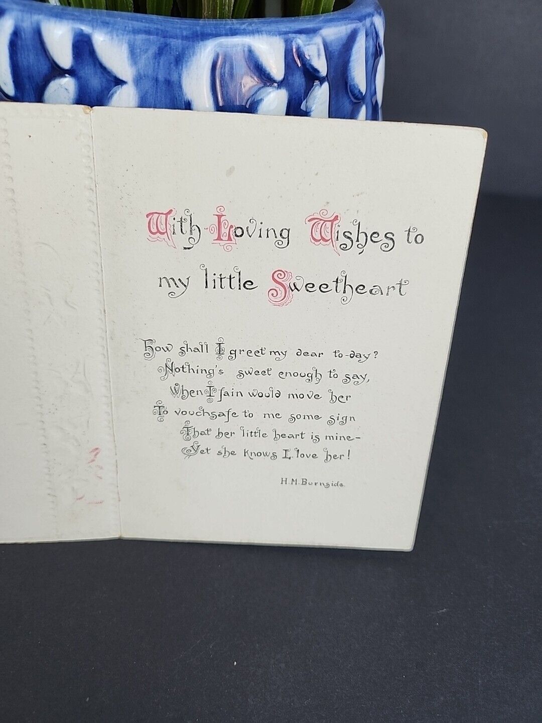 EARLY 1900'S GREETING CARD, TUCK & SONS "LOVING GREETINGS", RARE EPHEMERA