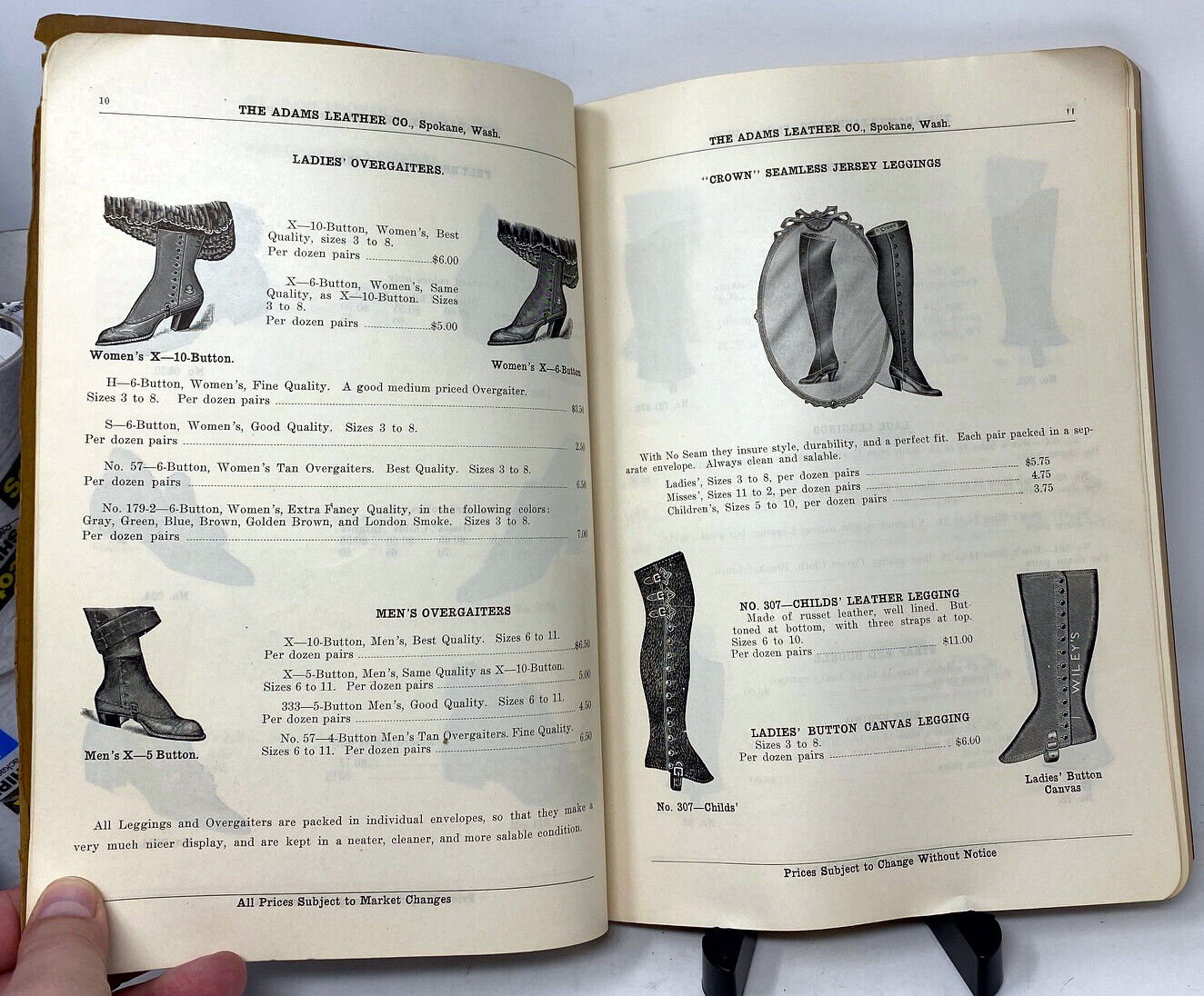 Antique 1900s The Adams Leather Co Leather Saddlery Catalog Spokane Washington