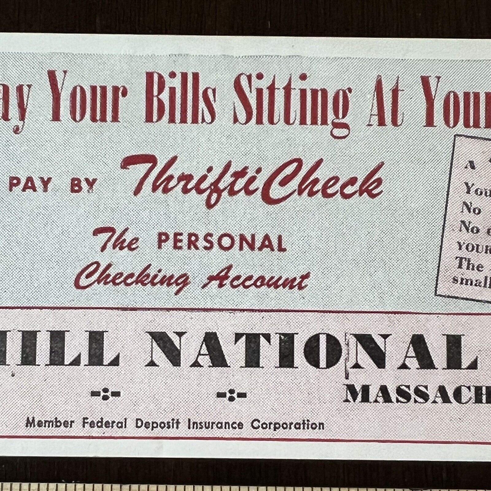 EARLY 1900's HAVERHILL NATIONAL BANK MASSACHUSETTS ADVERTISEMENT EPHEMERA
