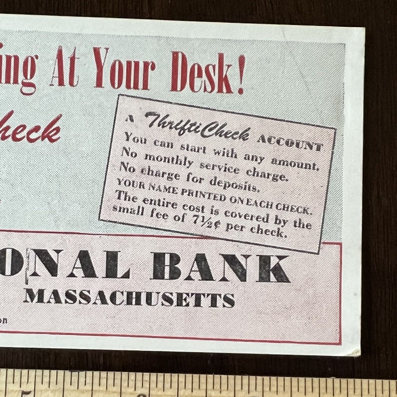 EARLY 1900's HAVERHILL NATIONAL BANK MASSACHUSETTS ADVERTISEMENT EPHEMERA