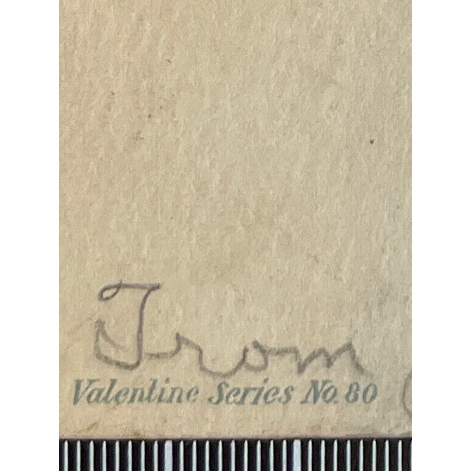 Antique Early 1900s Ephemera Valentine Postcard Tennis Player Boy Love Poem SEE