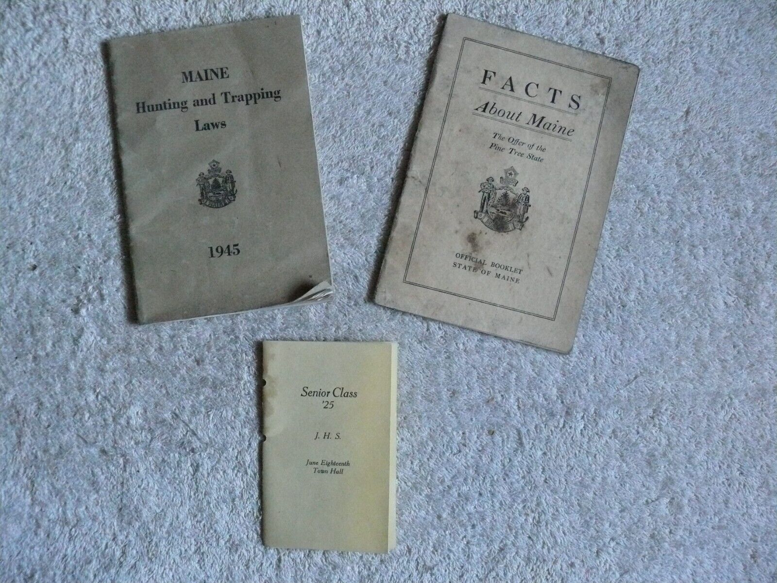 THREE MAINE EPHEMERA ITEMS from early 1900's